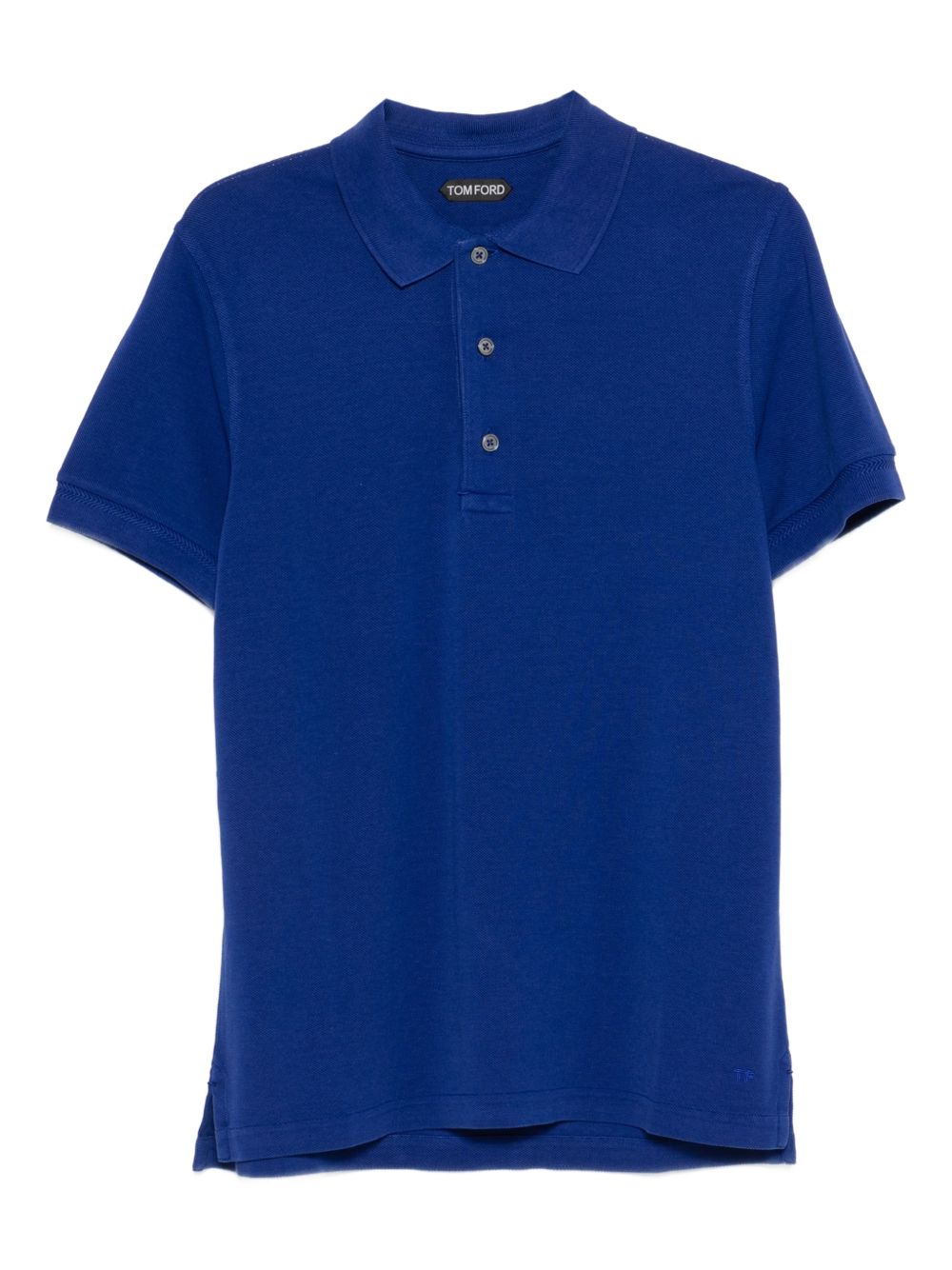 Tom Ford Cotton-Blend Piqué Knit Polo — Blue