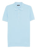 Tom Ford Cotton Blend Polo Shirt — Light blue