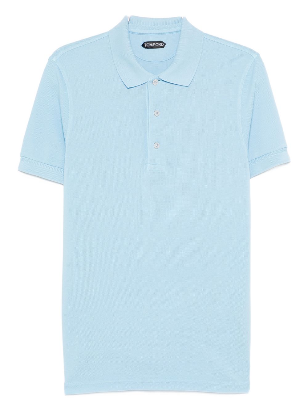 Tom Ford Cotton Blend Polo Shirt — Light blue