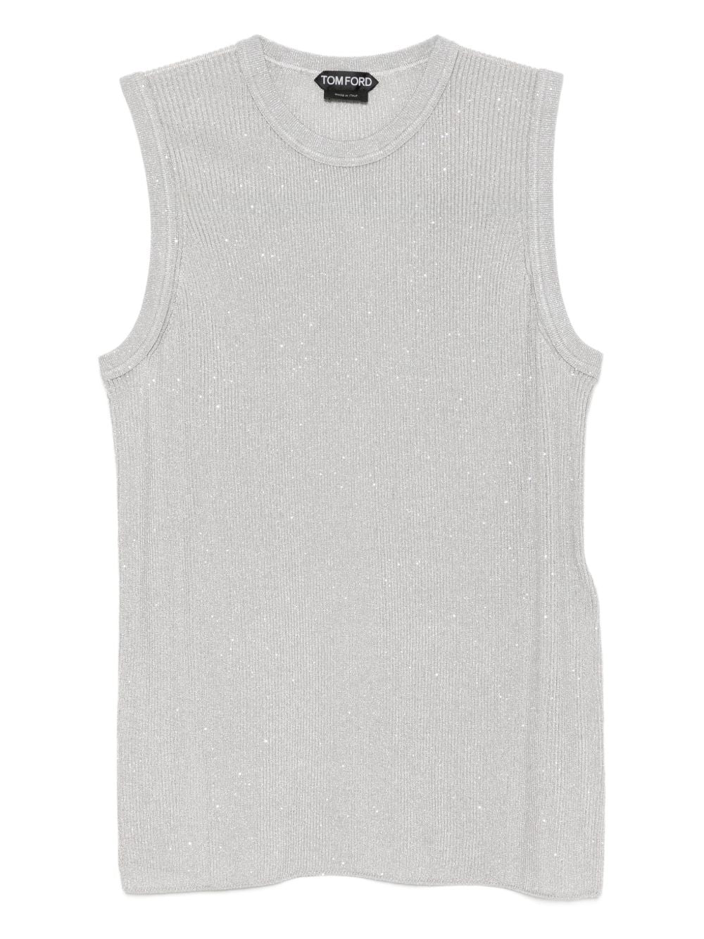 Tom Ford Sequined Tank Top — grey