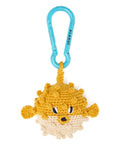Alanui Handmade Crochet Puffer Fish Key Charm — Yellow