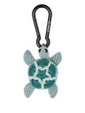 Alanui Crochet Turtle Key Case — Aquamarine