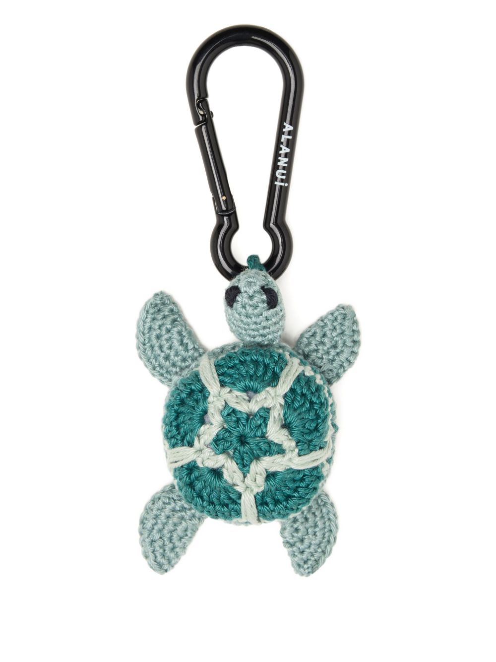 Alanui Crochet Turtle Key Case — Aquamarine