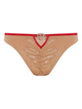 Diesel Embellished Logo Briefs — Beige