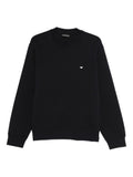 Emporio Armani Cotton Crewneck Sweatshirt — Black