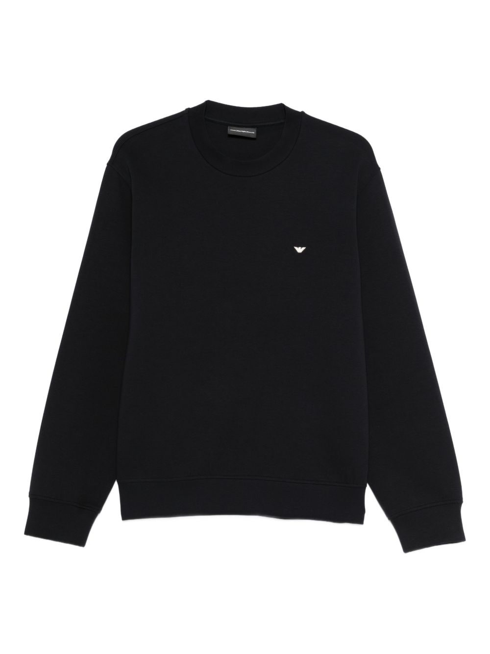 Emporio Armani Cotton Crewneck Sweatshirt — Black