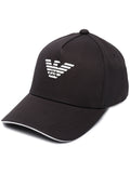 Emporio Armani Logo-Embroidered Baseball Cap — Black