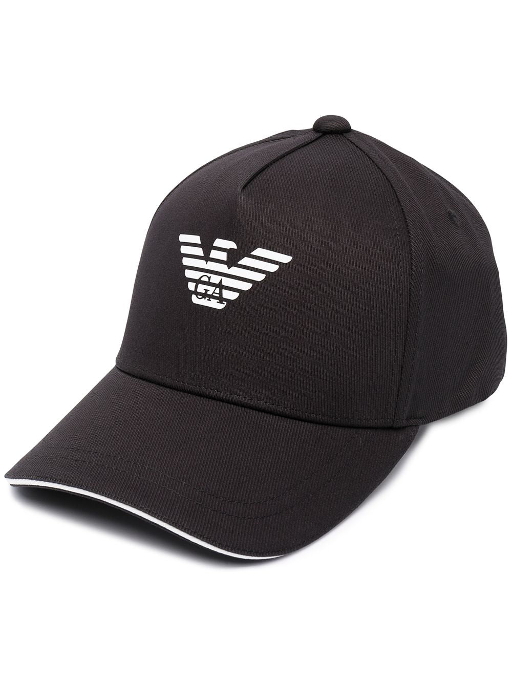 Emporio Armani Logo-Embroidered Baseball Cap — Black