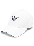 Emporio Armani Logo-Embroidered Baseball Cap — White