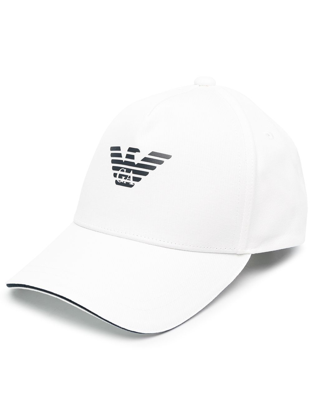 Emporio Armani Logo-Embroidered Baseball Cap — White