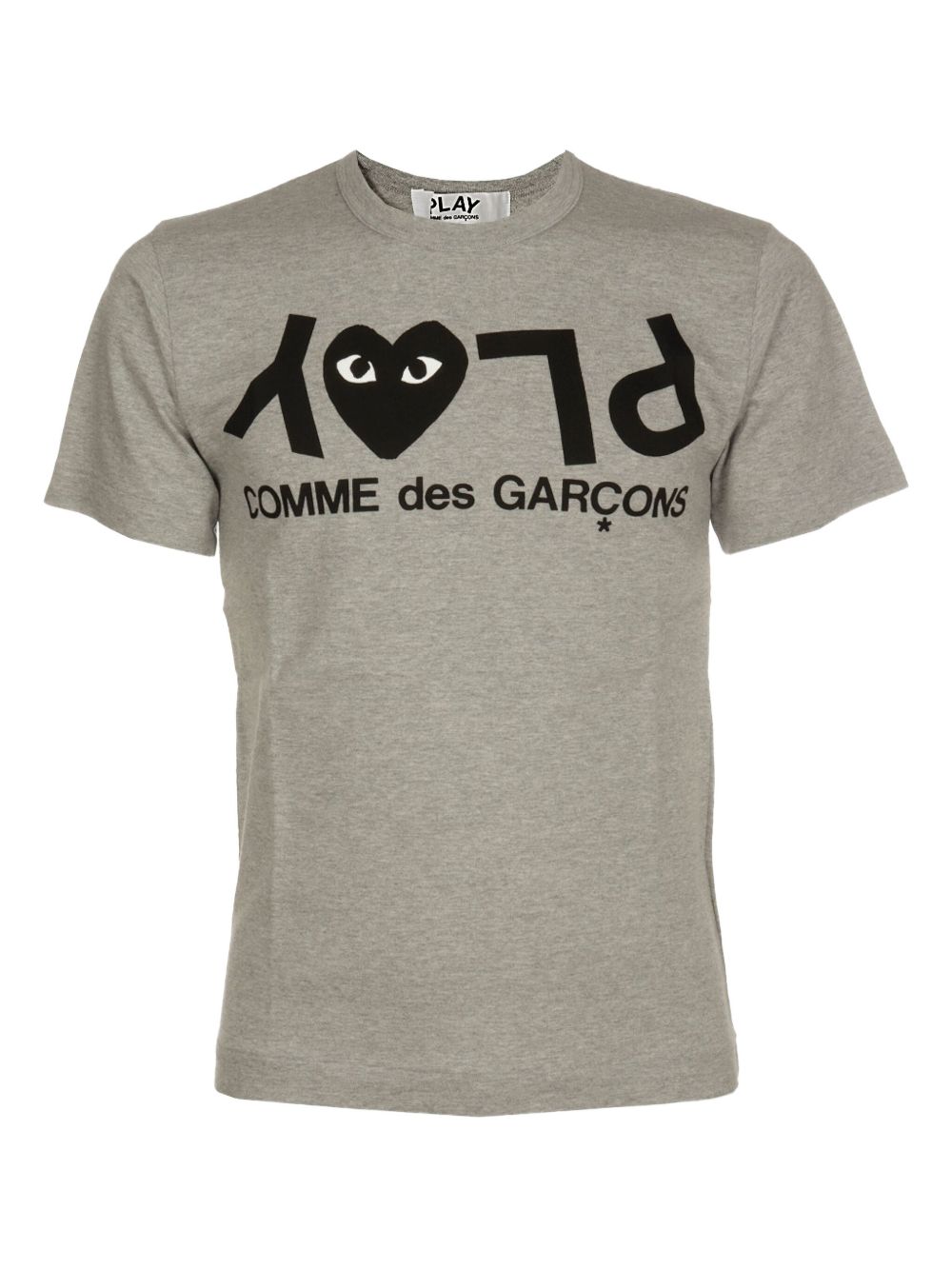 Comme Des Garcons Logo-Print Cotton T-Shirt — grey