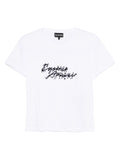 Emporio Armani Logo-Embellished Cotton T-Shirt — White