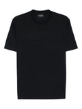 Emporio Armani Logo-Embossed Cotton T-shirt — Black