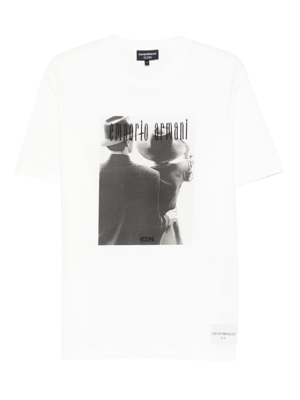 Emporio Armani Graphic-Print Cotton T-Shirt — White