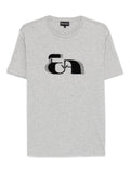 Emporio Armani Logo-Printed Cotton T-shirt — Grey