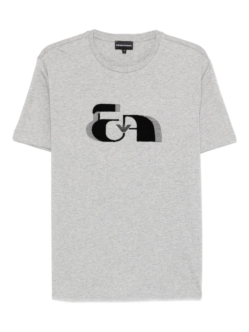 Emporio Armani Logo-Printed Cotton T-shirt — Grey