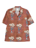 Paul Smith Floral Print Shirt — Terracotta