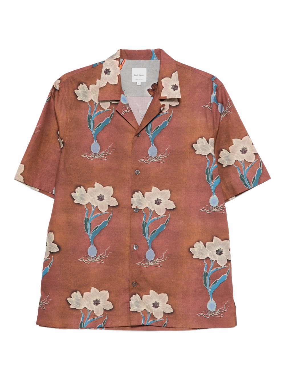 Paul Smith Floral Print Shirt — Terracotta
