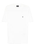 Emporio Armani Logo-Embroidered Cotton Blend T-shirt — White