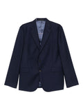 Paul Smith Wool Single-Breasted Blazer — Navy