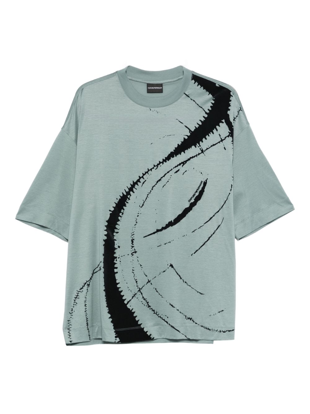 Emporio Armani Graphic Print T-Shirt — Sage Green