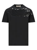 Golden Goose Distressed-Print Cotton T-Shirt — Black