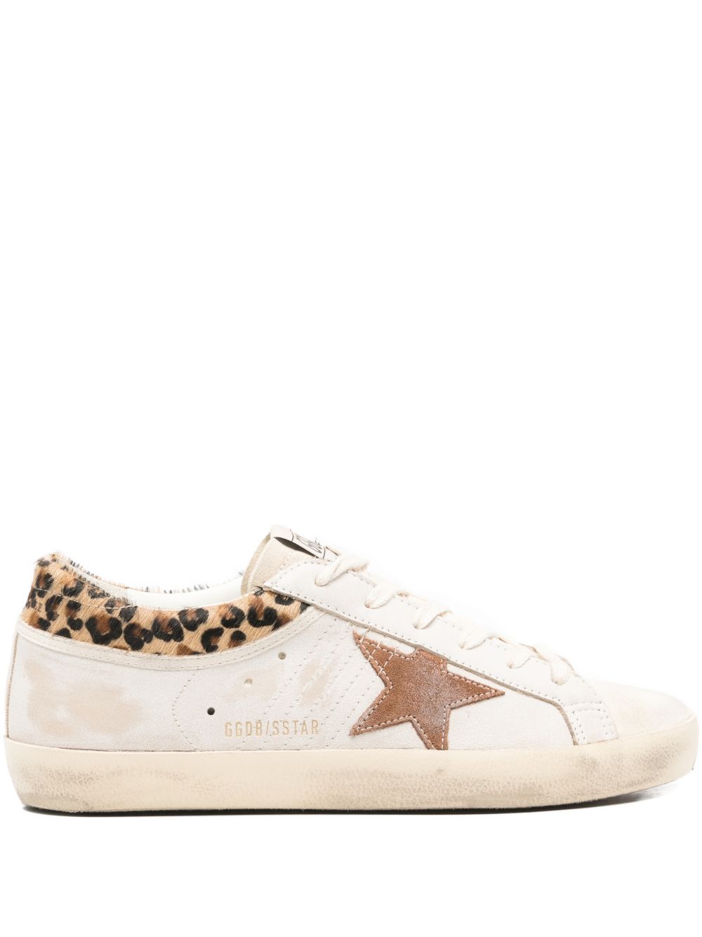 Golden Goose Leopard-Print Suede Sneaker — White