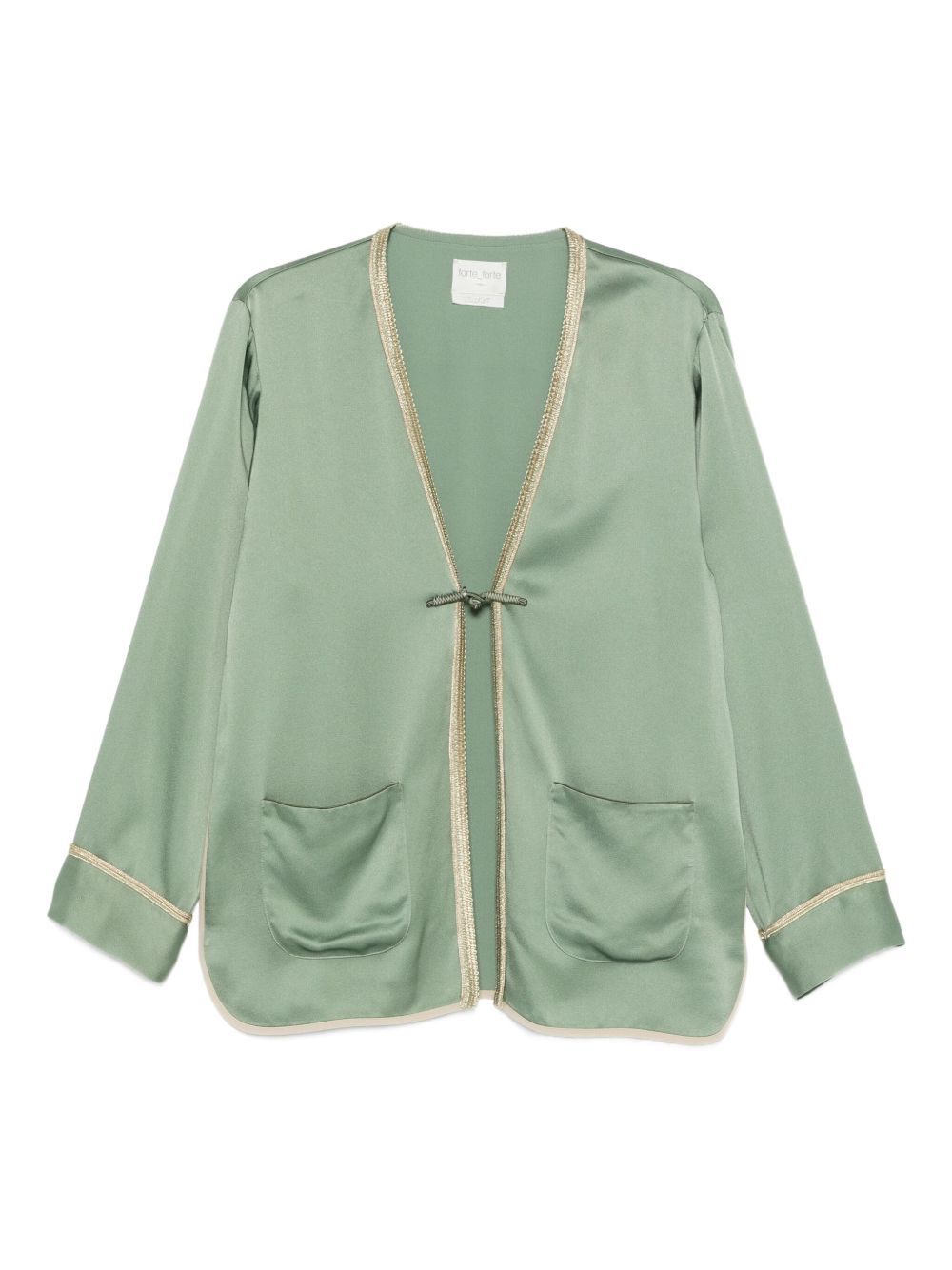 Forte Forte Kimono-Cut Cotton Jacket — sage green
