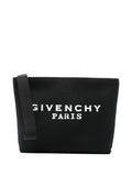 Givenchy Logo Canvas Pouch — Black