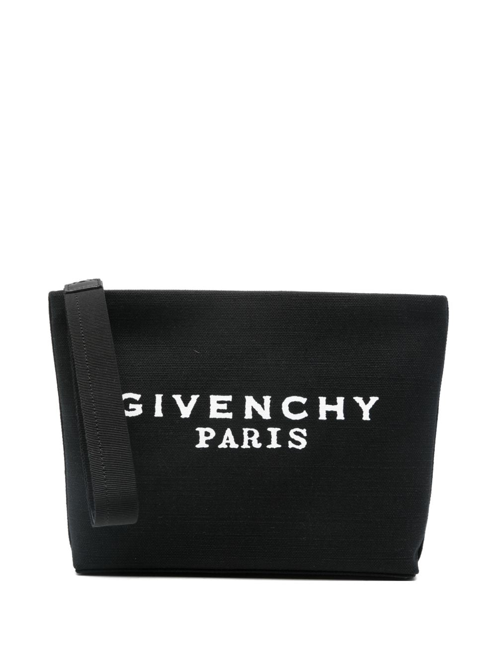 Givenchy Logo Canvas Pouch — Black