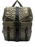 Ganni Quilted Nylon Backpack — Sage Green