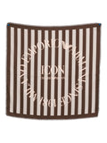 Emporio Armani Icon Logo-Print Silk Scarf — Brown