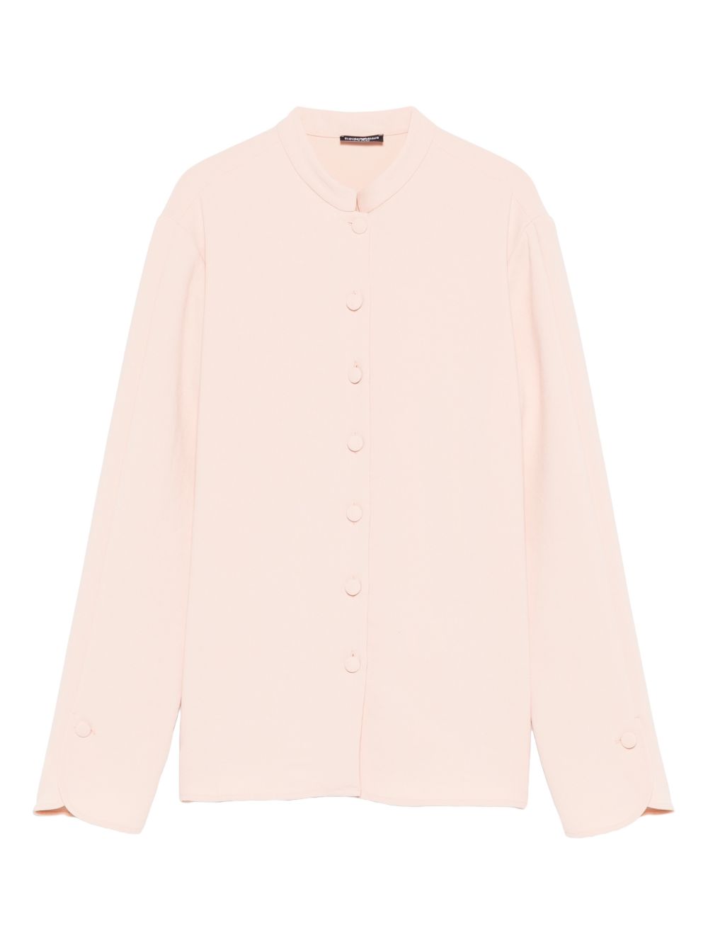 Emporio Armani Crepe Button-Down Shirt — Powder