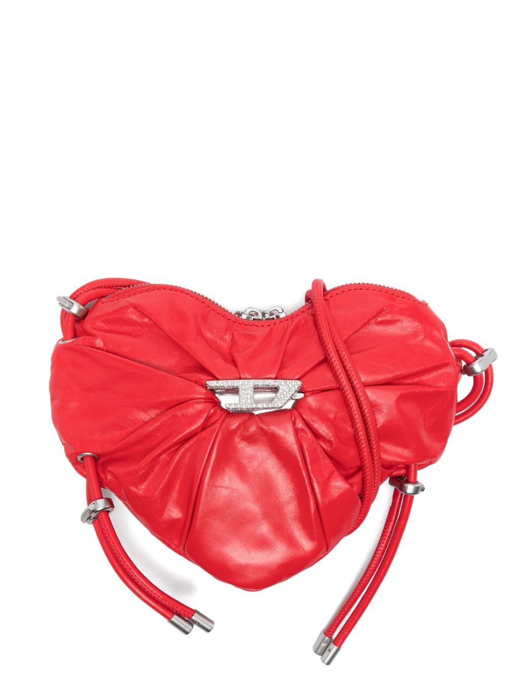 Diesel Scrunch-D Shoulder Bag — Red