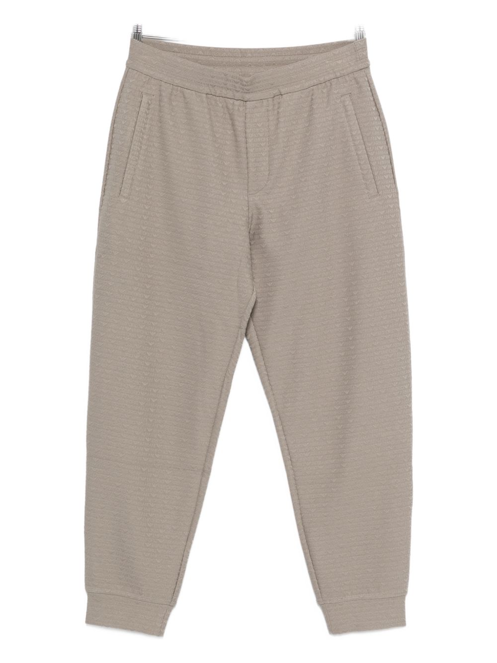 Emporio Armani Cotton-Blend Joggers — Beige