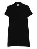 Saint Laurent Cotton Polo Polo Dress — Black