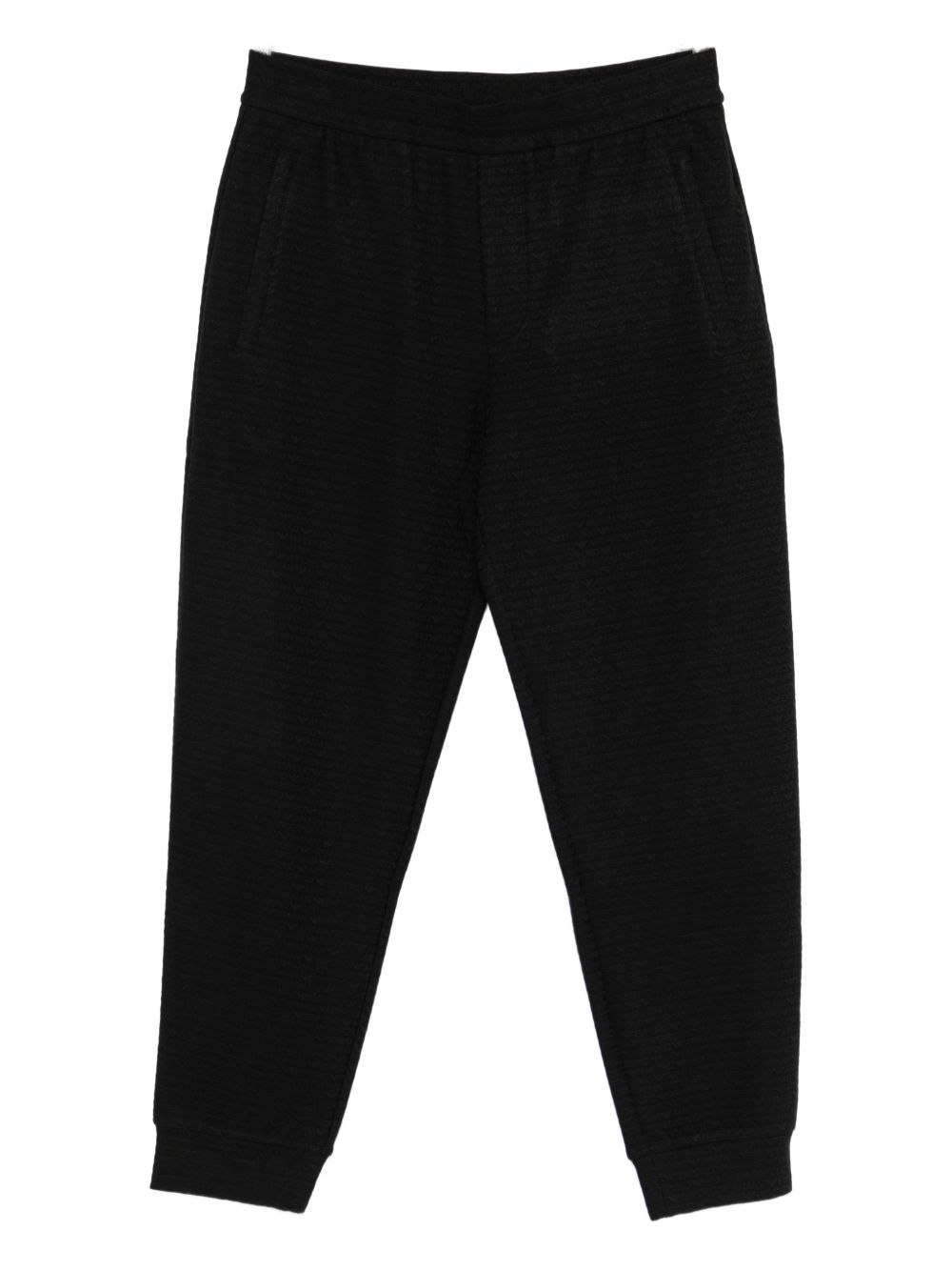 Emporio Armani Cotton-Blend Joggers — Black