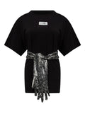 MM6 Maison Margiela Sequin-Embellished T-shirt — Black