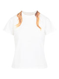 MM6 Maison Margiela Ruffled Shoulder Cotton T-Shirt — White