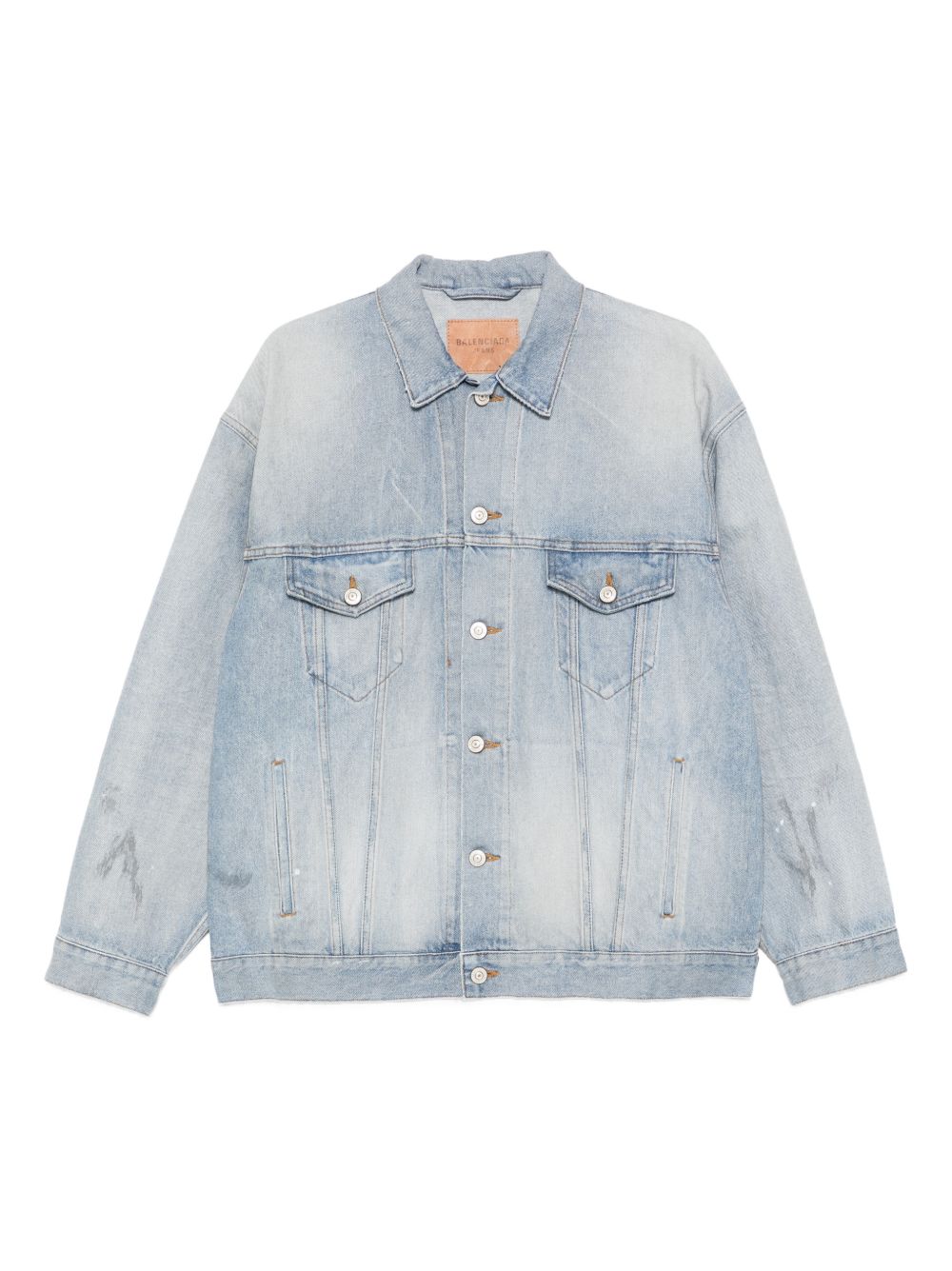 Balenciaga Oversized Denim Jacket — Light Blue
