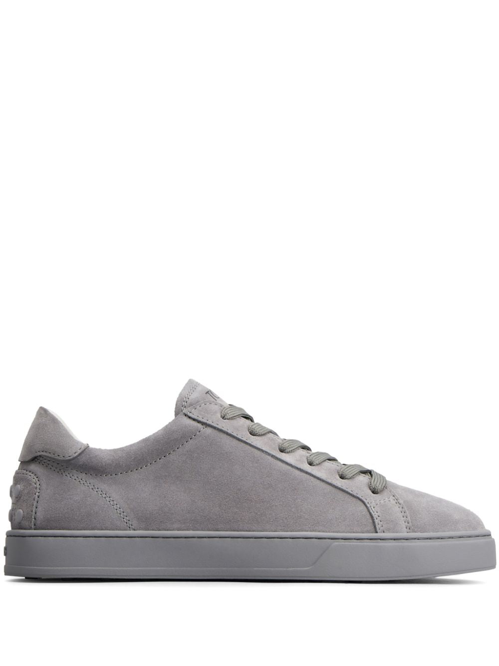 Tod'S Suede Lace-Up Sneaker — Grey