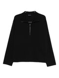 Emporio Armani Half-Zip Half-Zip Sweatshirt — Black