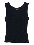 Fabiana Filippi Knit Scoop Neck Tank Top — Navy