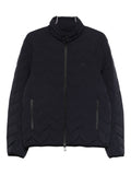 Emporio Armani Chevron Quilted Nylon Down Jacket — Black
