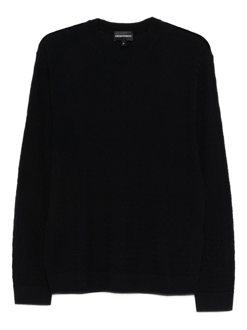 Emporio Armani Wool Crewneck Sweater — Black