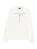 Emporio Armani Half-Zip Sweatshirt — White