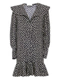 Chloé Polka-Dot Silk Dress — Black