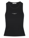 Givenchy Logo-Embroidered Tank Top — Black