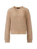 Fabiana Filippi Open-Knit Cotton Sweater — Beige