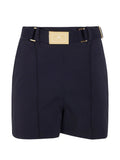 Elisabetta Franchi Belted Shorts — Navy